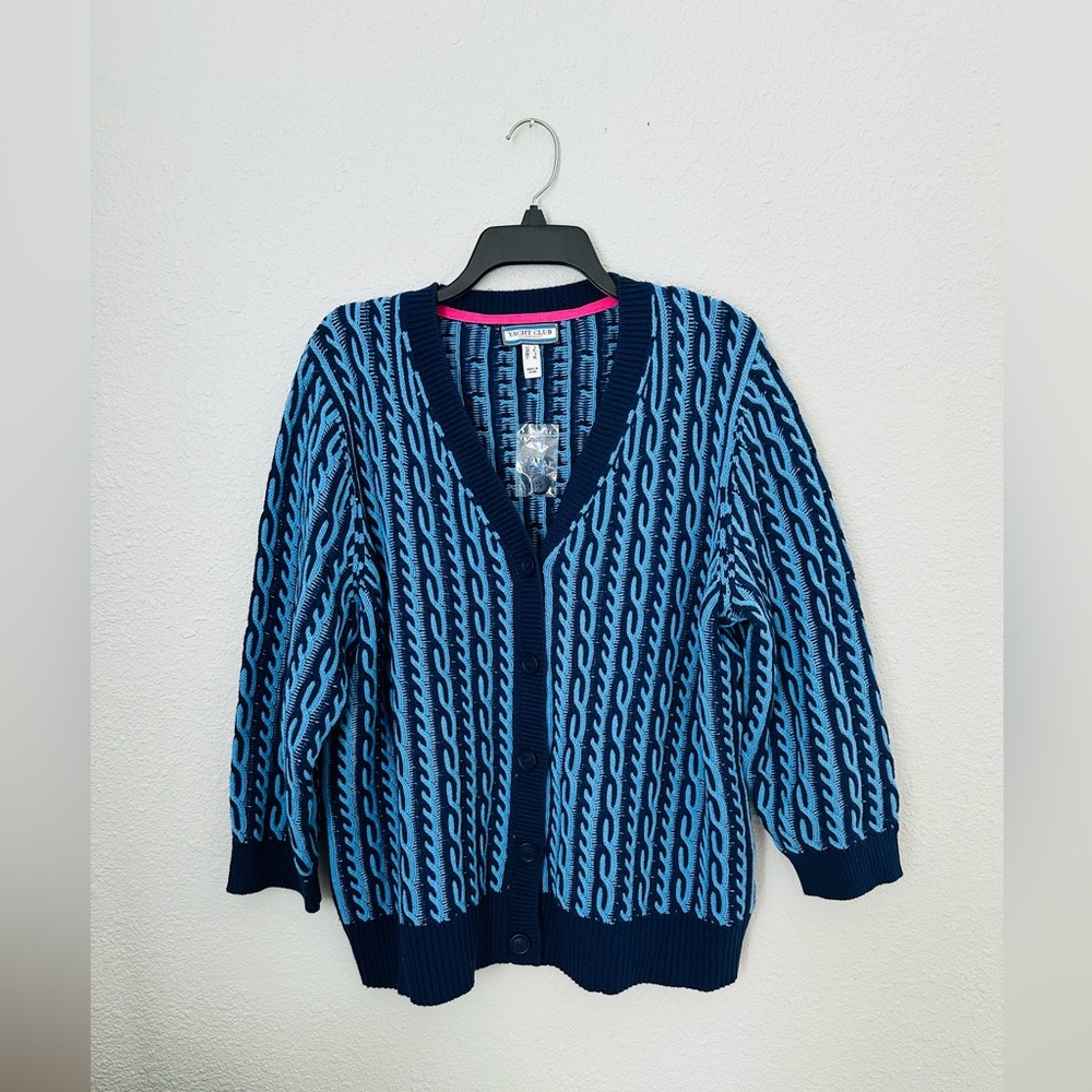 Isaac Mizrahi Yacht Club Knit Cardigan | New With Tag